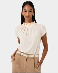Forcast - Olivia Pleated High Neck Top