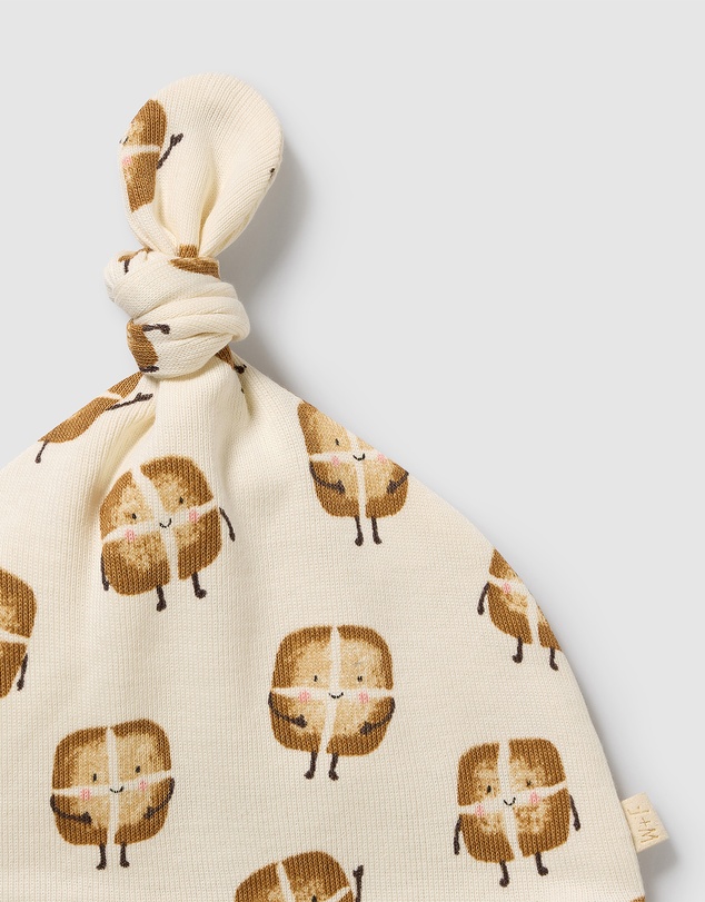 Wilson & Frenchy - Hot Cross Buns Organic Knot Hat - Babies