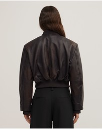 Witchery - Crop Burnished Bomber Jacket