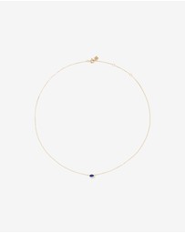 Michael Hill - East West Marquise-Cut Created Sapphire Necklace in 10kt Yellow Gold