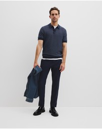 Country Road - Cotton Blend Silk Textured Knit Polo