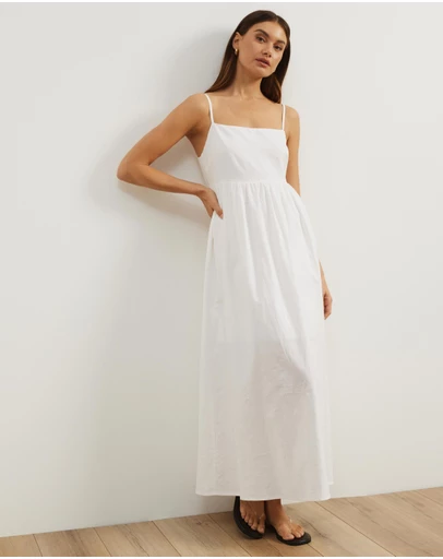 Atmos&Here - Alex Linen Blend Empire Waist Midi Dress