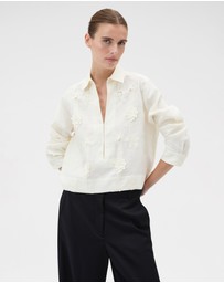 Oroton - Ribbon Trim Camp Shirt