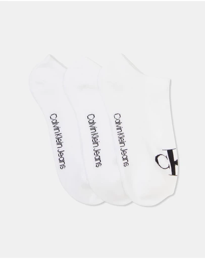 Calvin Klein - 3-Pack Monogram Cushion Low Cut Socks