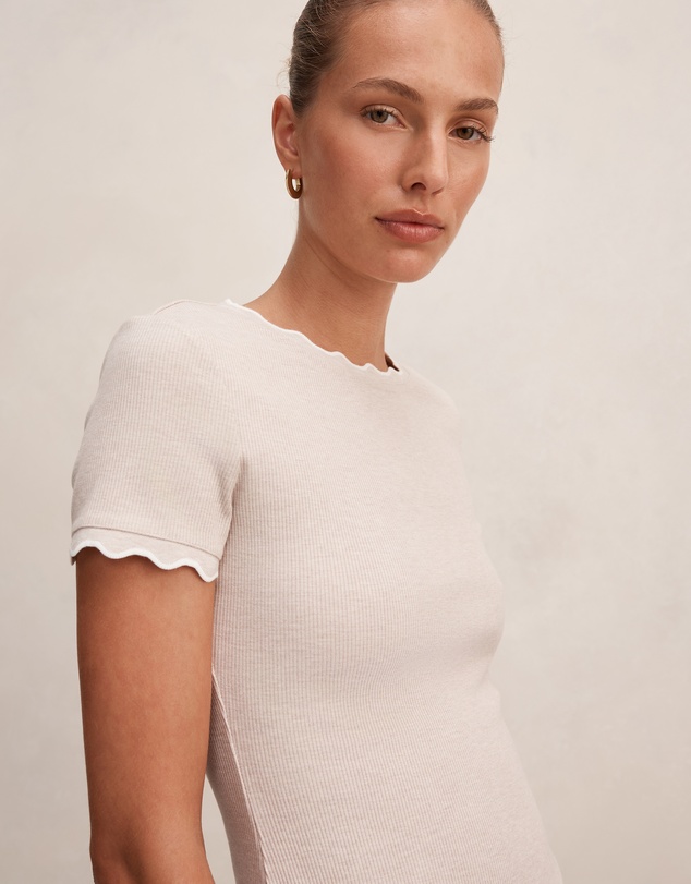 Forever New - Rebecca Scallop Trim T-shirt