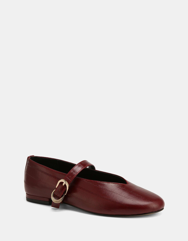 Wittner - Dakota Casual Flats Wine Eel Leather