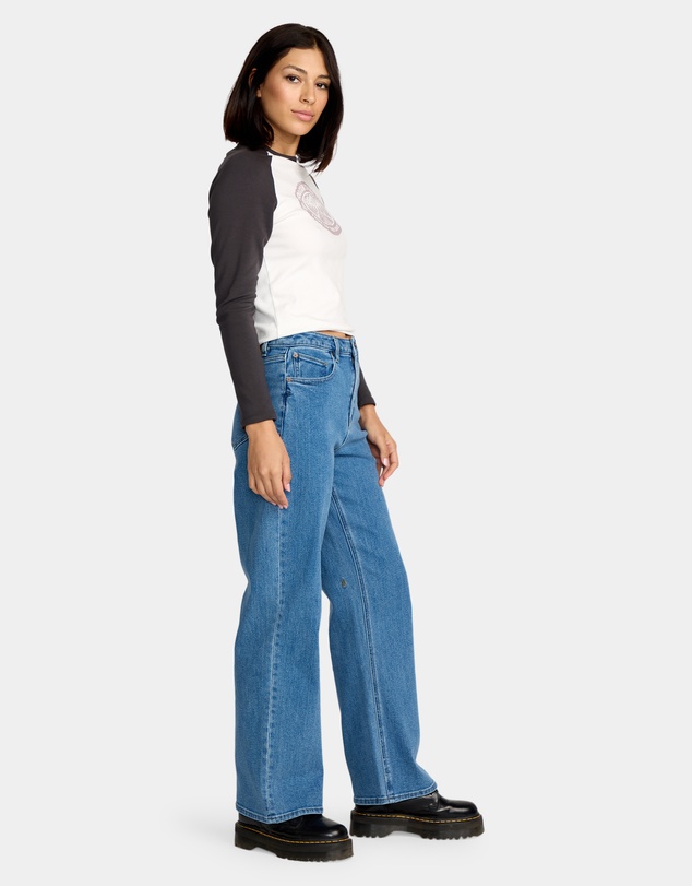 Volcom - Womens Stoned Boyfriend Hirise Denim Jeans