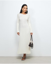 AERE - Indi Accordian Pleated Organic Knit Dress