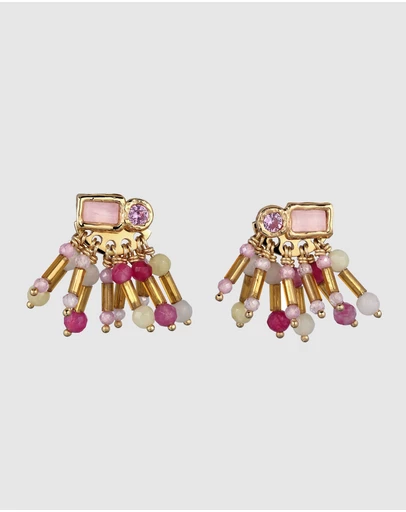 Haze & Glory - 2 in 1 Dazzle Stud Earrings - Gold