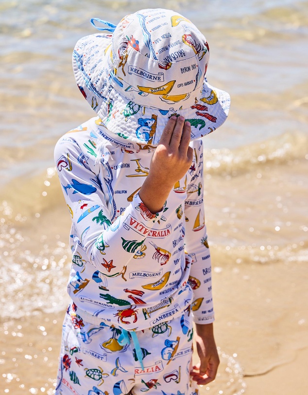 Kip&Co - Aussie Road Trip Yellow Beach Hat - Kids
