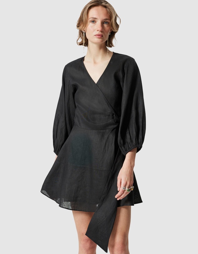 & Other Stories - Linen Wrap Mini Dress