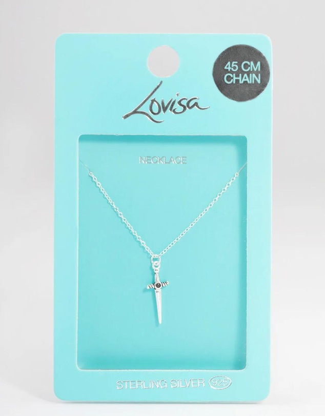 Lovisa - Sterling Silver Dagger Pendant Necklace
