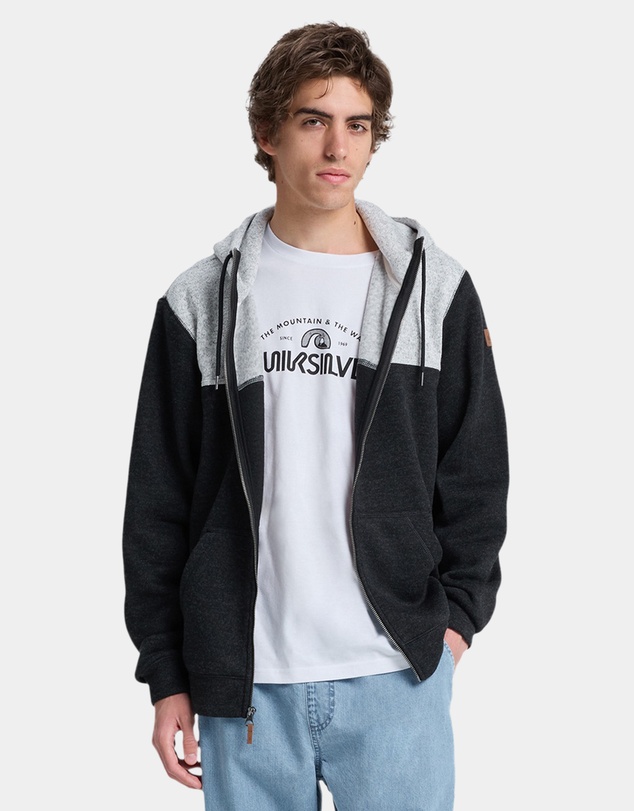 Quiksilver - Mens Keller Block Zip Up Hoodie