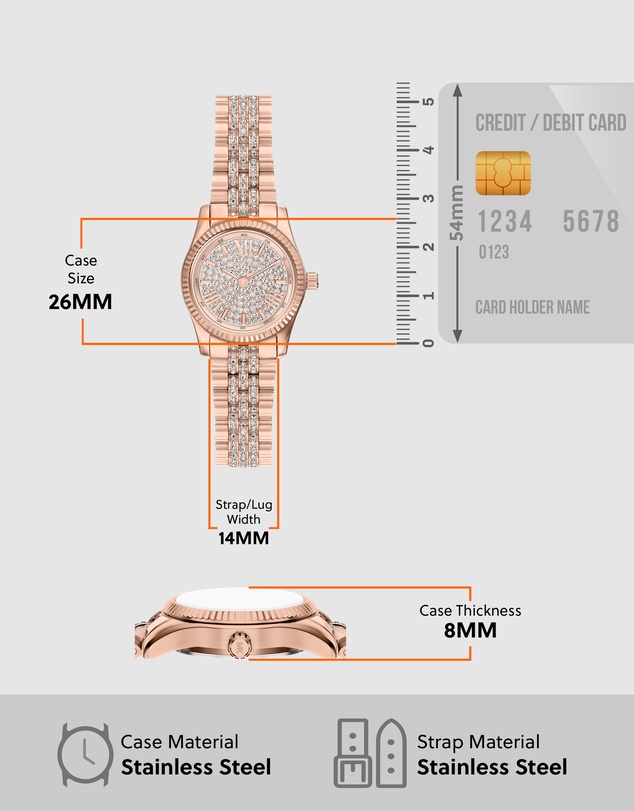 Michael Kors - Lexington Rose Gold Analogue Watch