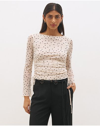 Cream Base Polka Dot