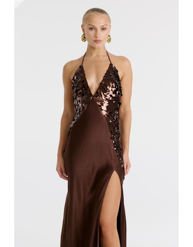 Bardot - Yve Sequin Halter Dress