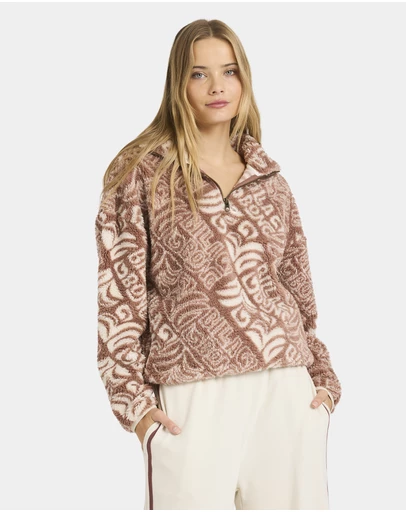 Billabong - Womens Go For It Half Zip Fleece Jumper