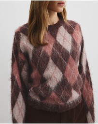 Country Road - Argyle Crew Neck Knit