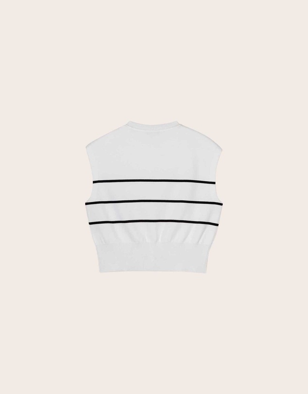 IDA+S - Lena Striped Button Up Top