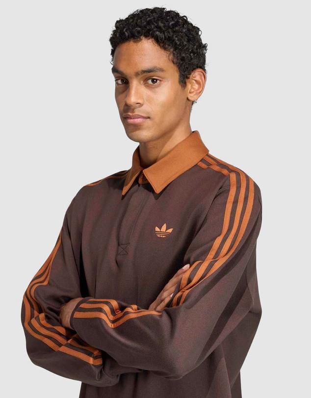 adidas Originals - 3-Stripes Rugby Long Sleeve Polo