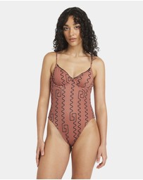 RVCA - Womens Thought Pattern One Piece Swimsuit