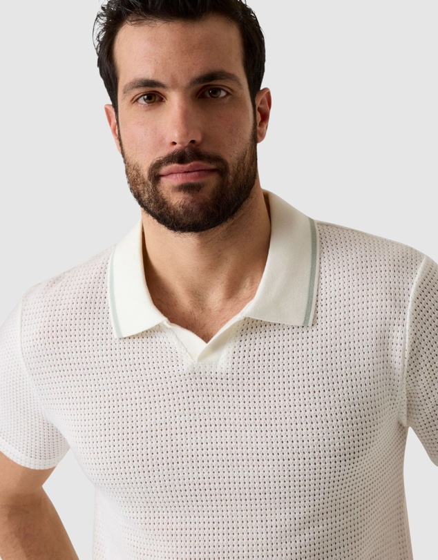 GUESS - Daryl Crochet Knit Polo Shirt