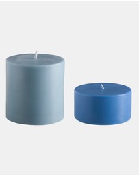 porter green - escc large pillar candle soy-blend unscented candles