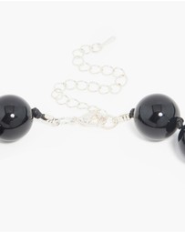Lovisa - Silver Black Beaded Necklace