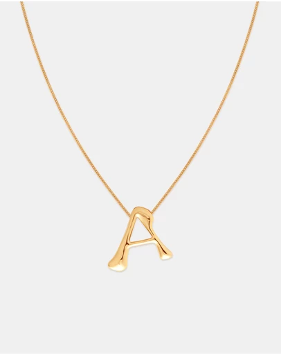 Astrid & Miyu - Initial Bold Pendant 18Ct Necklace