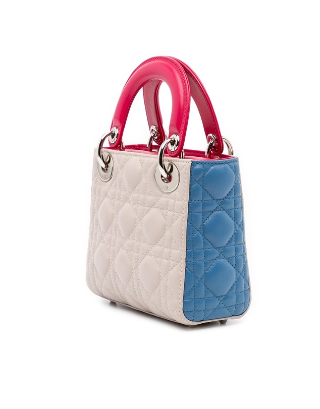 Pre-Loved by Azura Reborn - Pre-Loved Mini Tricolor Lambskin Cannage Lady Dior