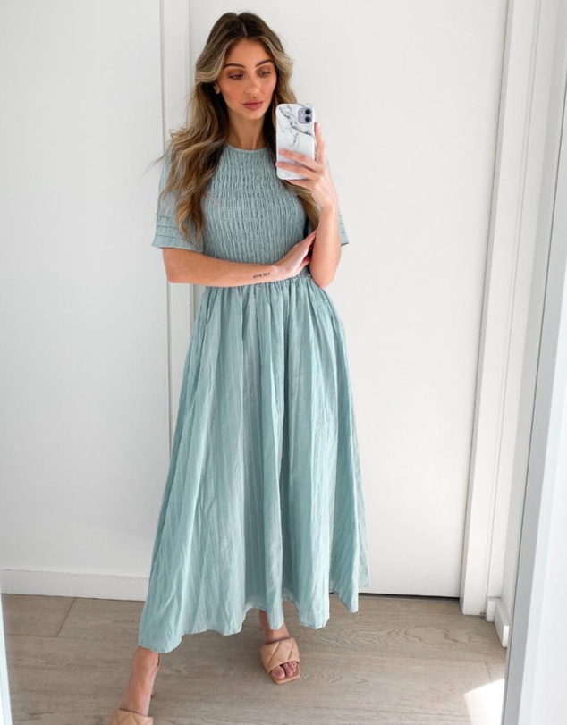 Esther & Co - Iolana Dress - Sage