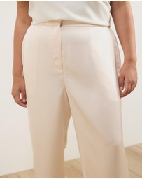 Atmos&Here Curvy - Safffy Satin Pants