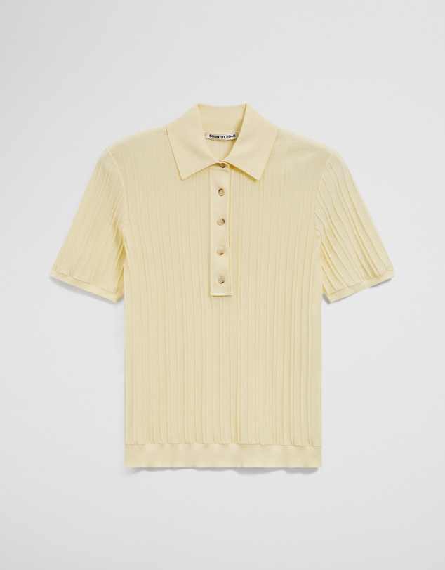 Country Road - Short Sleeve Rib Knit Polo