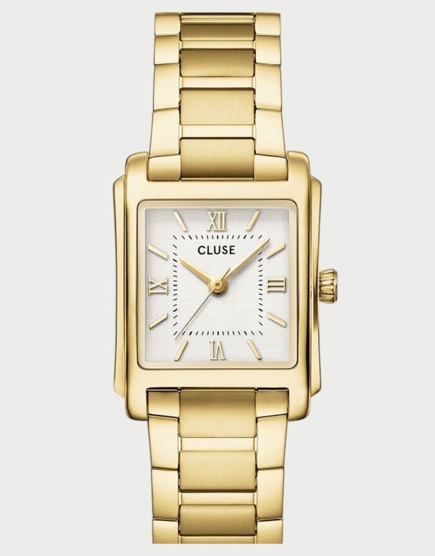 Cluse - CLUSE Anglée, Steel, White, Gold Colour