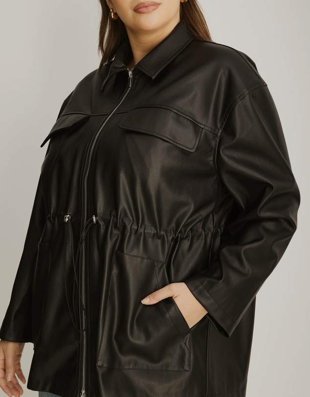 Atmos&Here Curvy - Calista PU Jacket