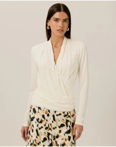Tussah - Poppy Draped Jersey Top