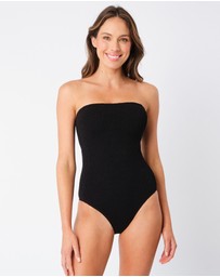 UNE PIECE - Crinkle Cut Strapless One Piece Swimsuit