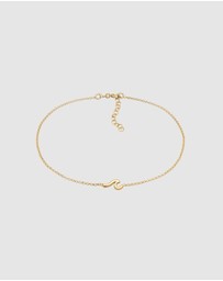 Elli Jewelry - Anklet Pendant Wave Maritime Basic in 925 Sterling Silver Gold Plated