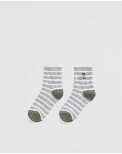 Country Road - Rib Quarter Crew Sock