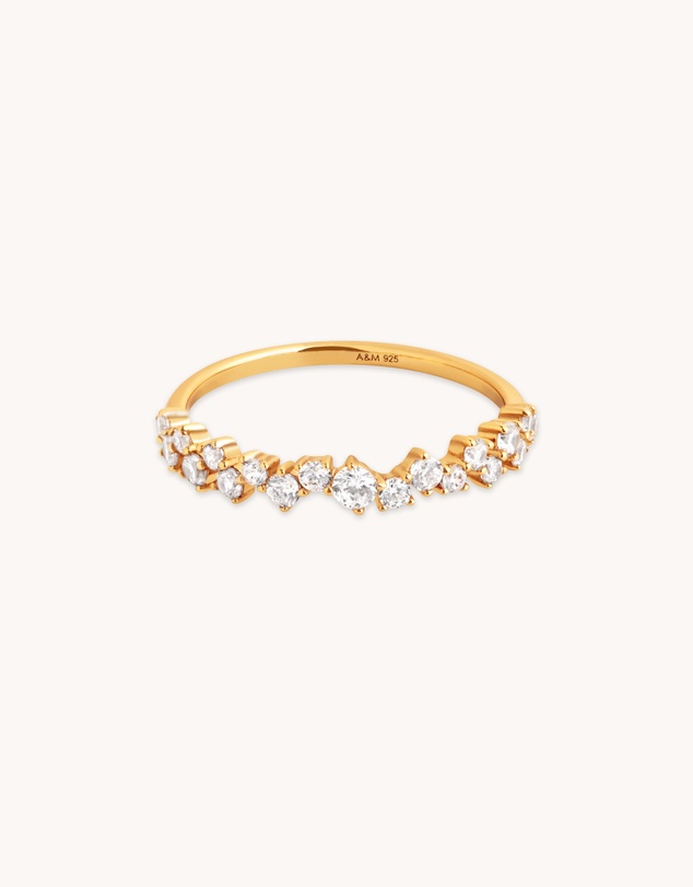 Astrid & Miyu - Crystal 18ct Gold Plated Ring