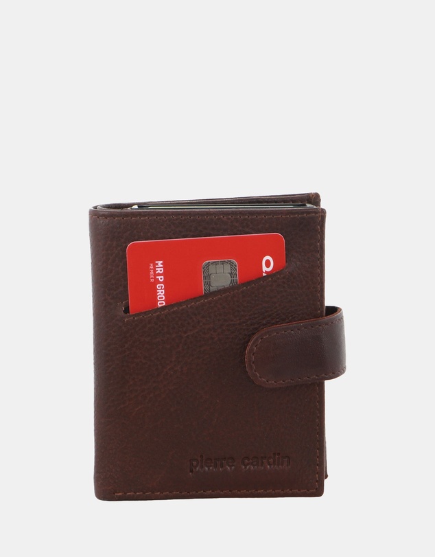 Pierre Cardin - Pierre Cardin Leather Smart Slide Card Holder Tab Wallet