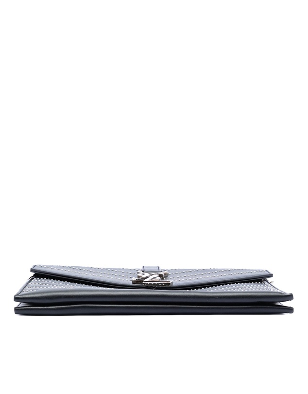 Pre-Loved by Azura Reborn - Pre-Loved Studded Chevron Calfskin Monogram Envelope Chain Flap