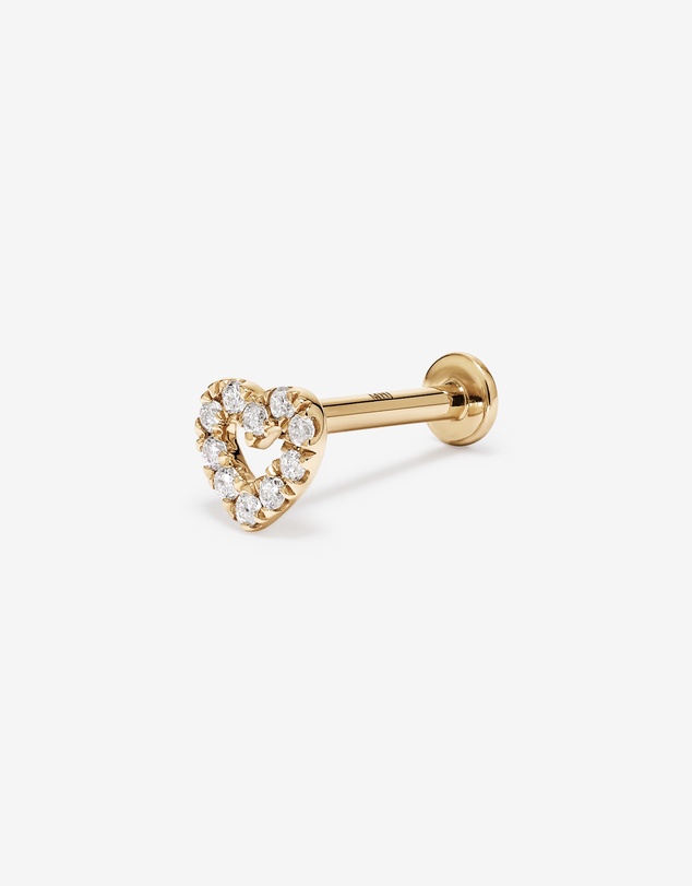 Michael Hill - Heart Helix Single Stud Earring with 0.04 Carat TW of Laboratory-Grown Diamonds in 10kt Gold