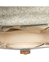 Pre-Loved by Azura Reborn - Pre-Loved Large Speckled Leather New Bamboo Top Handle Bag