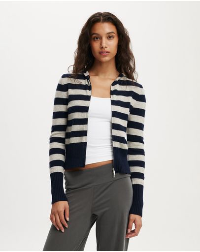 NAVY LIGHT GREY STRIPE