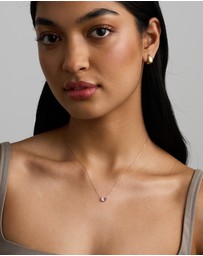 Michael Hill - Oval East-West Rose Amethyst Necklace in 10kt Yellow Gold