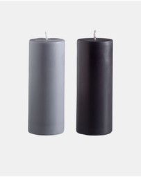 porter green - escc small pillar candle soy-blend unscented candles