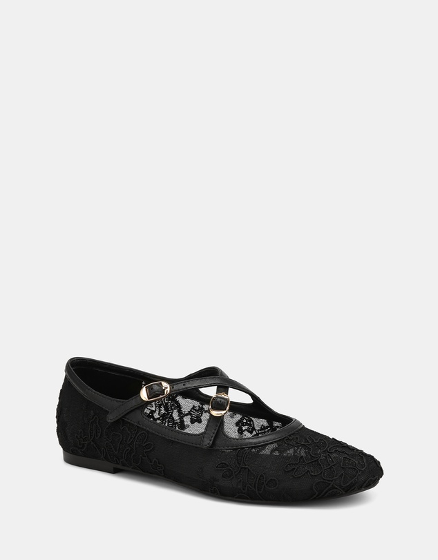 Wittner - Dotty Lace Mesh Textile Ballet Flats