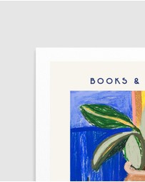 Olive et Oriel - Books And Plants by Treechild Art Print