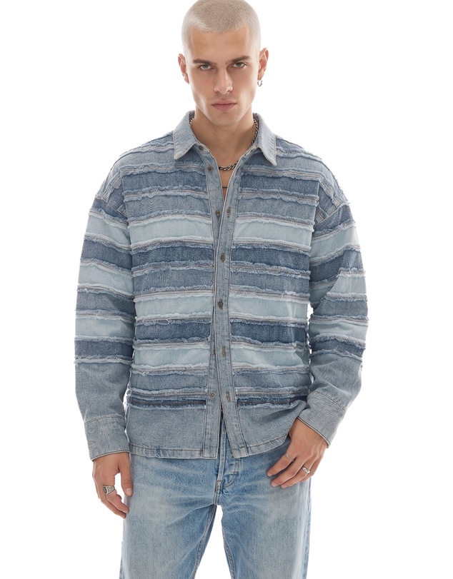 THE TALES - Layered Hand Worked Denim Shirt